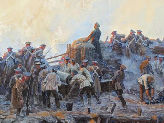 Кадр из фильма об обороне Севастополя 1911 года.